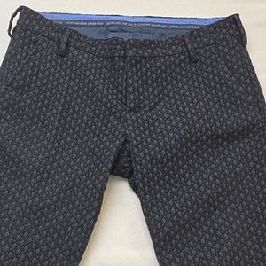 Elegant Black Patterned Men's Dress Pants